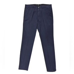 Theory Zaine chino pants men's 32 inseam 32 navy blue slim straight leg stretch